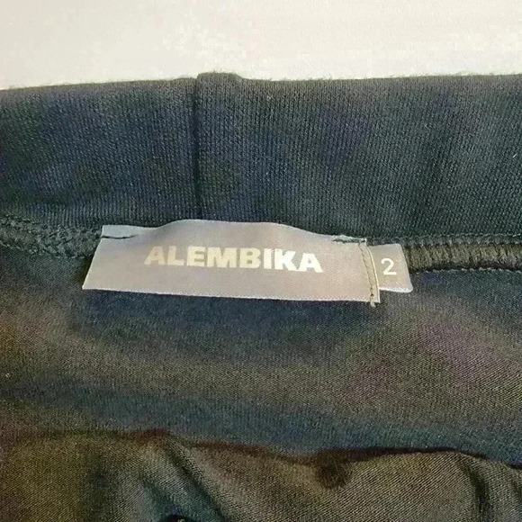 Alembika Mixed Media Colorblock Maxi Skirt Black Lagenlook Size 2 / 8 - Picture 2 of 11